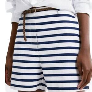 NEW ZARA NAUTICAL BELTED SHORTS, XS
